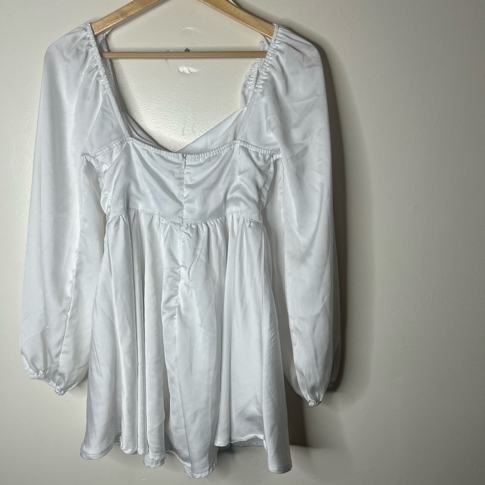 Princess Polly Women's Lillie Long Sleeve Romper in White Size US 2